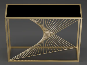 Medardo Console zwart glas 3D Model