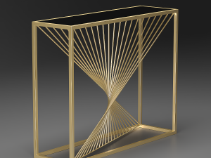 Medardo Console black glass 3D Model