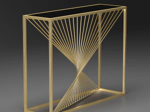 Medardo Console black glass 3D Model