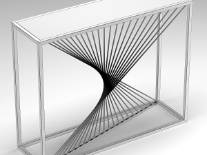 Medardo Console black glass 3D Model