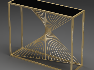 Medardo Console black glass 3D Model