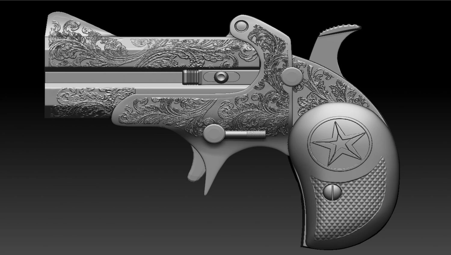Pistol Bond Arm 3D Print Model .c4d .max .obj .3ds .fbx .stl .blend