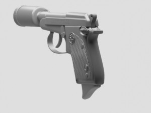 Pistol beretta 22 3D Print 3D 打印模型