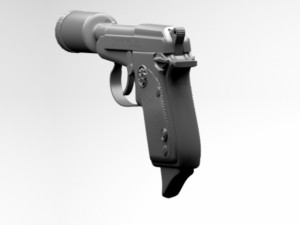Pistol beretta 22 3D Print 3D 打印模型