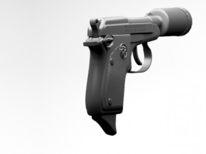 Pistol beretta 22 3D Print 3D 打印模型