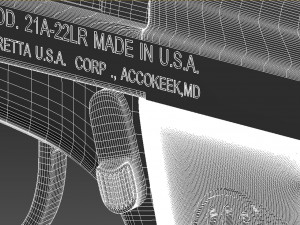 Pistol beretta 22 3D Print 3D 打印模型