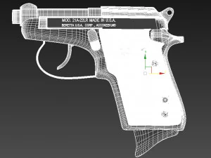 Pistol beretta 22 3D Print 3D Print Model