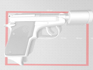 Pistol beretta 22 3D Print 3D 打印模型