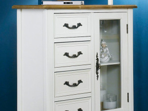 JG 5-tier wooden chest of drawers display case 3D Model