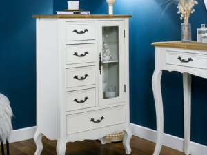 JG 5-tier wooden chest of drawers display case 3D Model