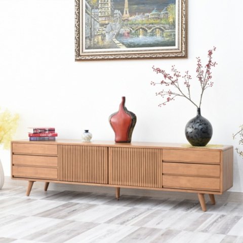 Augustine solid wood living room cabinet Modèle 3D .c4d .max .obj .3ds .fbx .stl .blend 