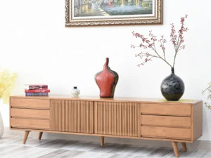 オーガスティン無垢材のリビングルームキャビネット 3Dモデル