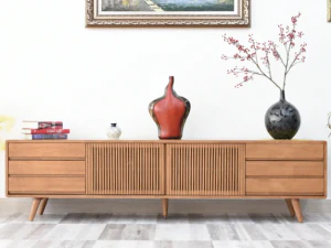 Augustine solid wood living room cabinet 3D Model