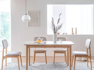 Daisy Porzellan 12T Barrel Keramik-Esstisch-Set aus Massivholz f&uuml;r 6 Personen 3D Modell