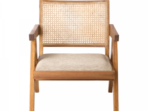 Viva Lounge Chair Solid Wood Rattan Cafe Dining Chair 3D Model