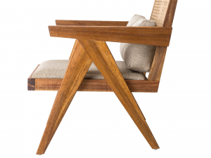 Viva Lounge Chair Solid Wood Rattan Cafe Dining Chair 3D Model