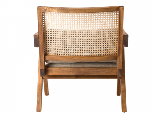 Viva Lounge Chair Solid Wood Rattan Cafe Dining Chair 3D Model