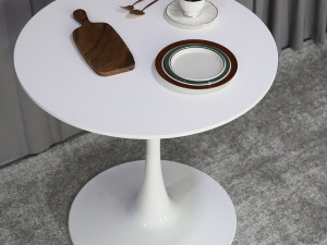 FW white round table 800size 3D Model