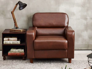 1人用チェスターブラックソファ 3Dモデル