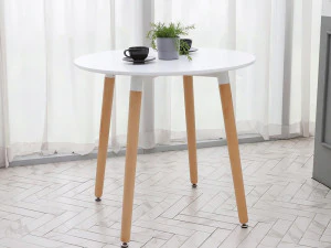 St&oacute;ł okrągły WH biały o rozmiarze 800 Model 3D