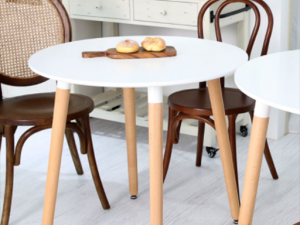WH white round table 800size 3D 모델