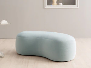 Bole Mini two-person ribbed fabric stool 3D Model