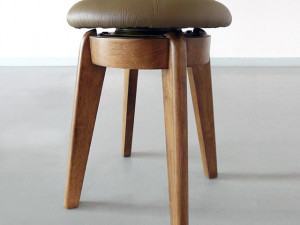 Round and round wooden rotating stool dressing table 3D 模型
