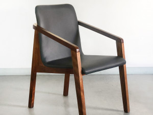 Mahogany Steel League Interior Wood Dining Chair Modelo 3D