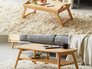 Wooden Seat Sofa Table 900 3D Model