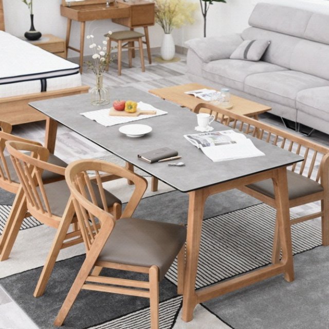 Circle Italy genuine ceramic dining table set for 6 3D Model .c4d .max .obj .3ds .fbx .stl .blend 
