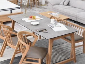 Circle Italy genuine ceramic dining table set for 6 Modelo 3D