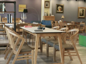 Set tavolo da pranzo in vera ceramica Circle Italy per 6 persone Modello 3D