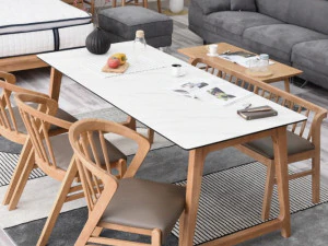 Set tavolo da pranzo in vera ceramica Circle Italy per 6 persone Modello 3D