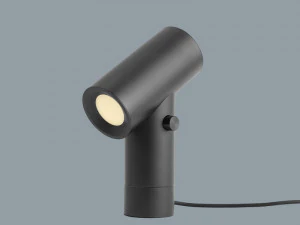 Candeeiro de mesa preto com feixe Modelo 3D