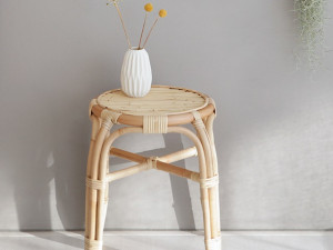 PASAR round stool 45 rattan CR0025 Modèle 3D