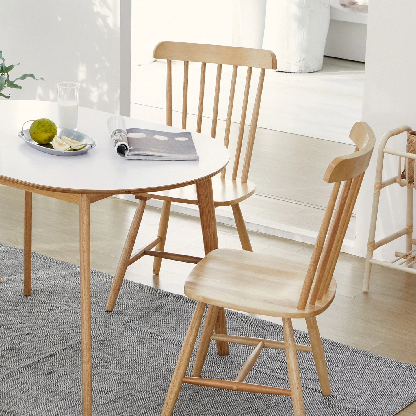 Luna interior wooden dining table chair 3D Model .c4d .max .obj .3ds .fbx .stl .blend 
