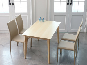 Ollie Leather Dining Chair Modelo 3D
