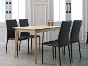 Ollie Leather Dining Chair 3D मॉडल