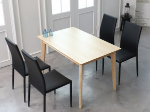 Ollie Leather Dining Chair 3D मॉडल