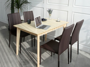 Ollie Leather Dining Chair 3D मॉडल
