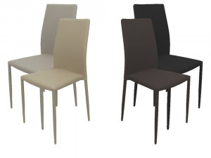Ollie Leather Dining Chair 3D मॉडल