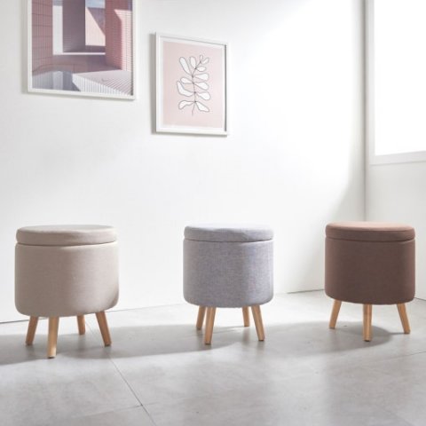 Stool Wood Leg Fabric Dressing Table Chair 3D मॉडल .c4d .max .obj .3ds .fbx .stl .blend 