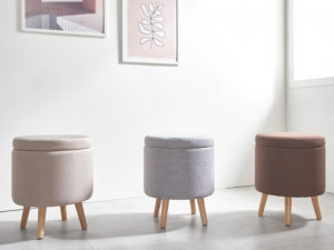 Stool Wood Leg Fabric Dressing Table Chair 3Dモデル