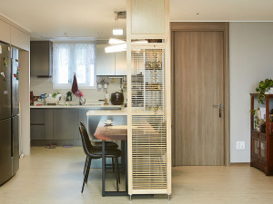 Blind wood interior temporary wall partition Modello 3D