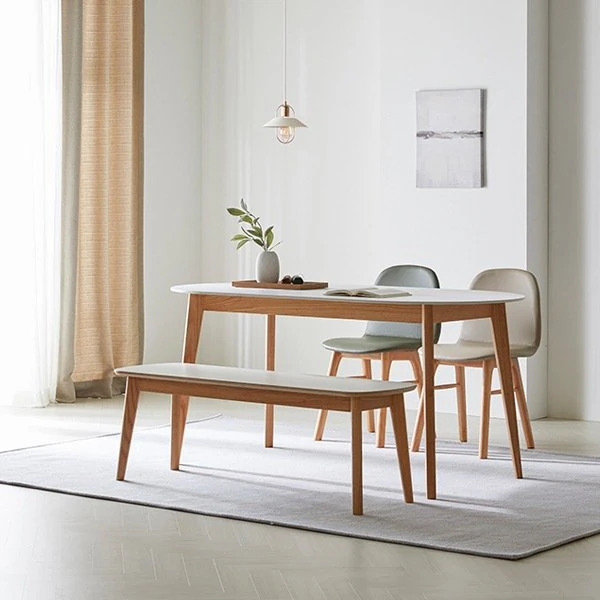 Oval 1800 Ceramic Dining Table Set 3D Model .c4d .max .obj .3ds .fbx .stl .blend 
