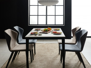 Ceramic Nordic Dining Table Set 3D 模型