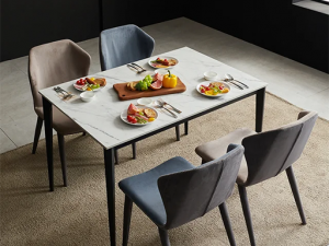 Ceramic Nordic Dining Table Set 3D Model