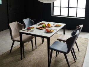 Ceramic Nordic Dining Table Set 3D Model