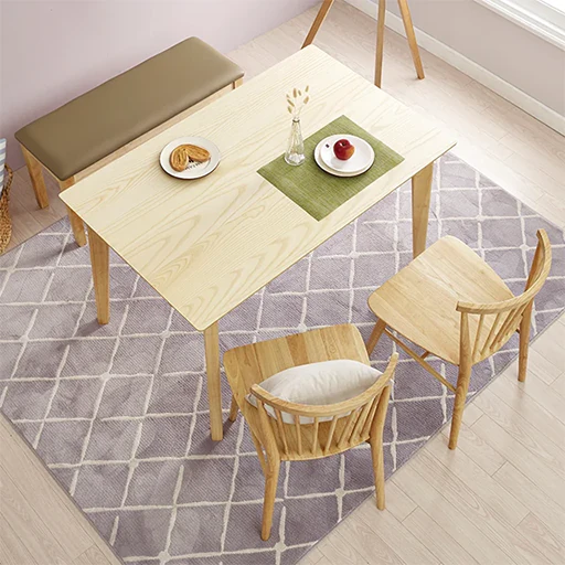 Wood solid wood dining table set 3D Model .c4d .max .obj .3ds .fbx .stl .blend