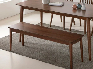 Coco solid wood dining table set 3D Model